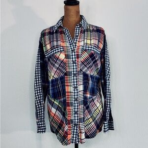 Pilcro Anthropologie Women’s XS Patchwork Plaid Button Down Shirt